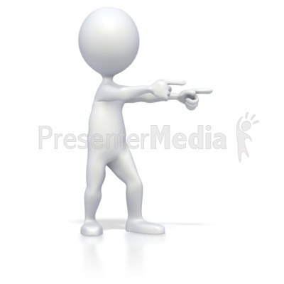Stick Figure Double Point Presentation clipart