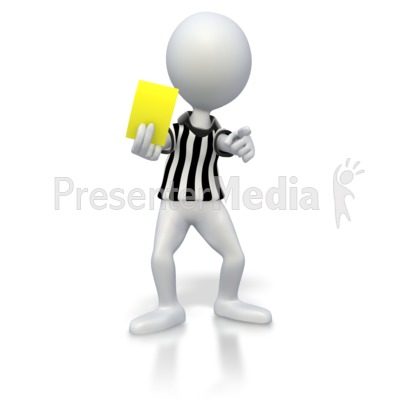 Soccer Referee Yellow Card Presentation clipart