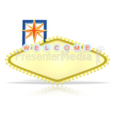 Blank Vegas Sign Presentation clipart