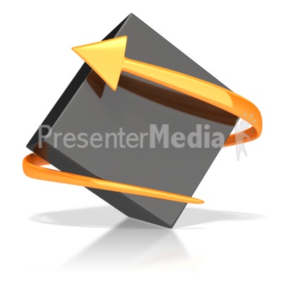 Black Box with Orange Arrow Presentation clipart