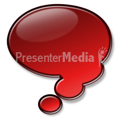 Shiny Red Conversation Bubble Presentation clipart