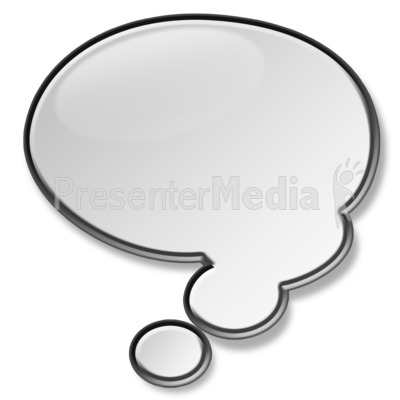 Shiny White Conversation Bubble Presentation clipart