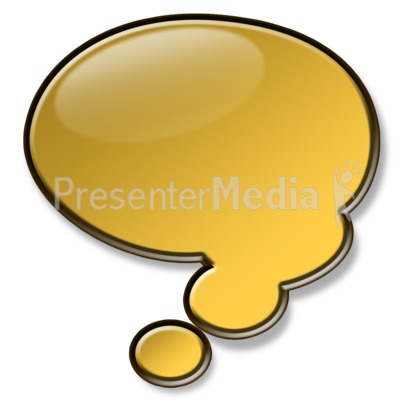 Shiny Yellow Conversation Bubble Presentation clipart