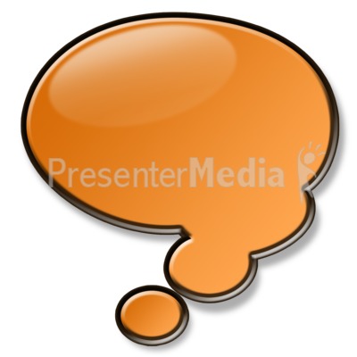 Shiny Orange Conversation Bubble Presentation clipart