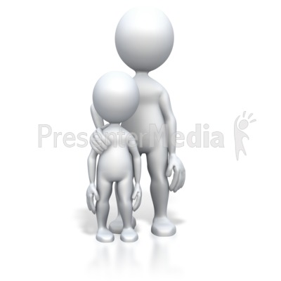 Parent Child Standing Presentation clipart