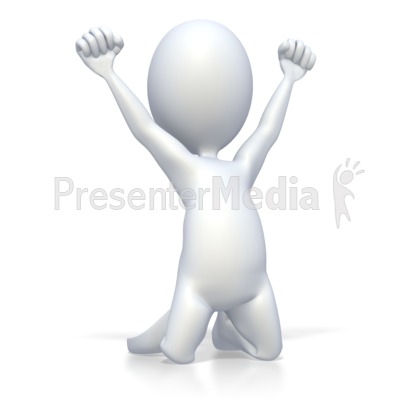 Stick Figure Celebrating Presentation clipart