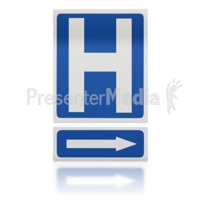 Hospital Arrow Sign Presentation clipart