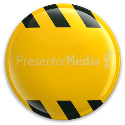 Yellow Button Caution Construction Presentation clipart