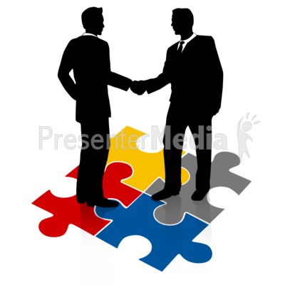 shaking hands clipart. Businessmen Shake Hands Puzzle