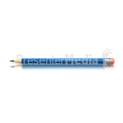 Blue Pencil Horizontal Presentation clipart