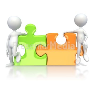 Puzzle Pieces Connected Presentation clipart
