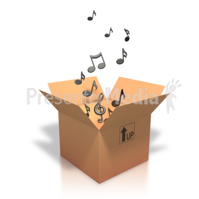 musical notes clip art. Music Notes Coming Out Of Box