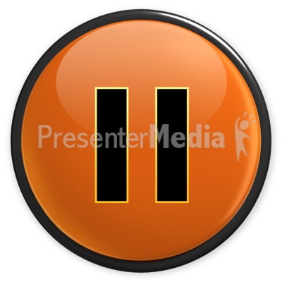 Arrow Orange Pause Button Presentation clipart