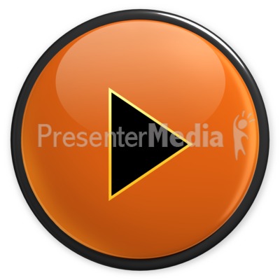 Arrow Orange Play Button Presentation clipart