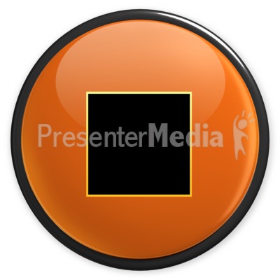 Arrow Orange Stop Button Presentation clipart