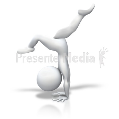 Stick Figure Gymnastics Split Handstand Presentation clipart