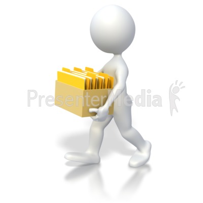 Carrying Box Of Files Presentation clipart