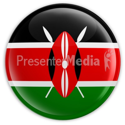 Kenya Flag Button Presentation clipart