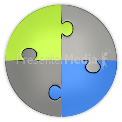 Puzzle Pie Chart Top Presentation clipart