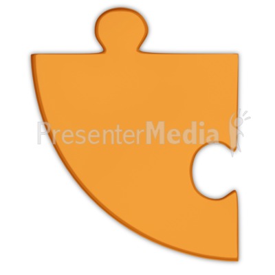 Pie Chart Puzzle Piece Orange Presentation clipart