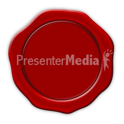 Wax Stamp Blot Seal Presentation clipart