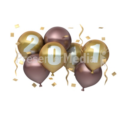 clip art balloons and confetti. New Year Balloons 2011