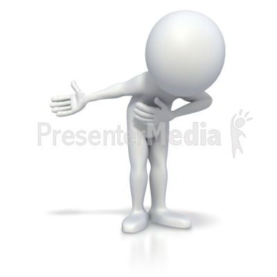Stick Figure Taking A Bow Presentation clipart