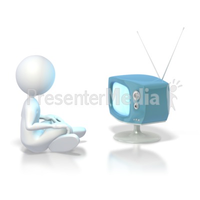 watching tv clipart. Stick Figure Watching Tv