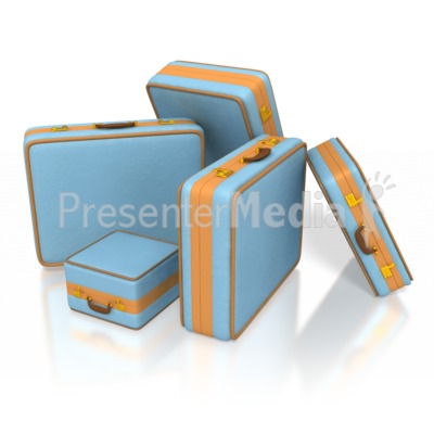 Vintage Travel Suitcases Presentation clipart