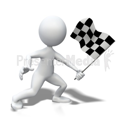 Auto Racing Powerpoint Templates on Stick Figure Waving Checkered Flag   Sports And Recreation   Great