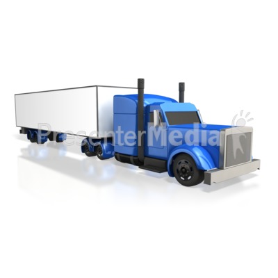 Semi Truck Perspective Presentation clipart