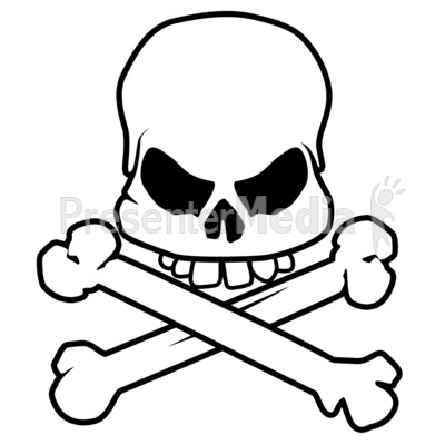 Scary Skull Bones Presentation clipart