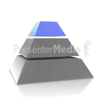 Four Point Pyramid Third Level Presentation clipart
