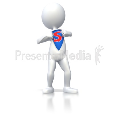 Superhero Stick Figure Presentation clipart
