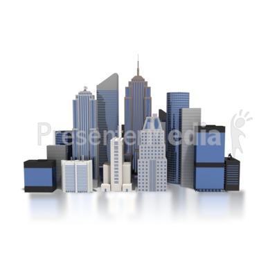 City Downtown Buildings Presentation clipart