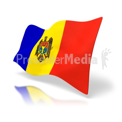 Moldova Flag Presentation clipart