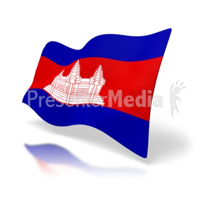 Cambodia Flag Presentation clipart