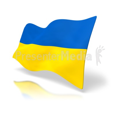 Ukraine Flag Presentation clipart