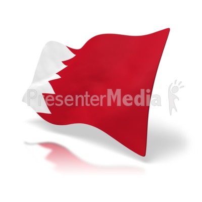 Bahrain Flag Presentation clipart
