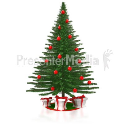 A Christmas Tree with Presents Presentation clipart