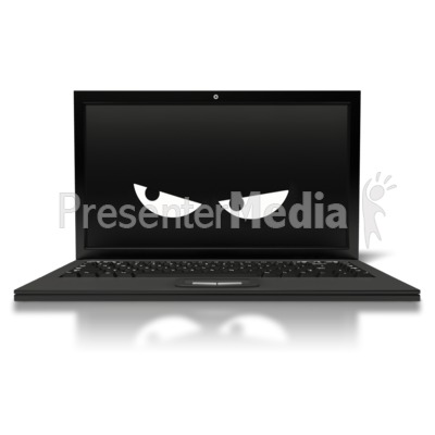 pair of eyes clipart. laptop with a pair of eyes