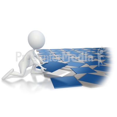 Stick Figure Laying Tile Pattern Presentation clipart