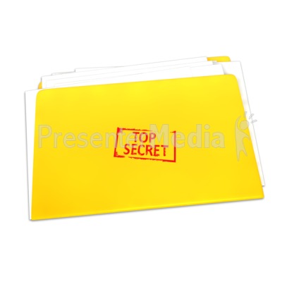 Top Secret Folder Documents Presentation clipart