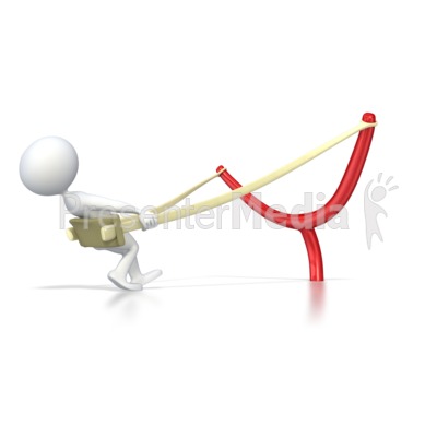 Stick Figure Ready to Launch Presentation clipart
