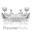 Stick Figure Conference Table Meeting - Education and School - Great