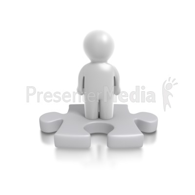 Single Puzzle Person Presentation clipart