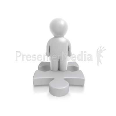 Single Puzzle Person Presentation clipart