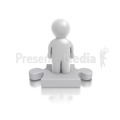 Single Puzzle Person Presentation clipart