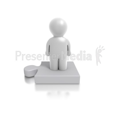 Single Puzzle Person Presentation clipart