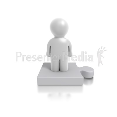 Single Puzzle Person Presentation clipart